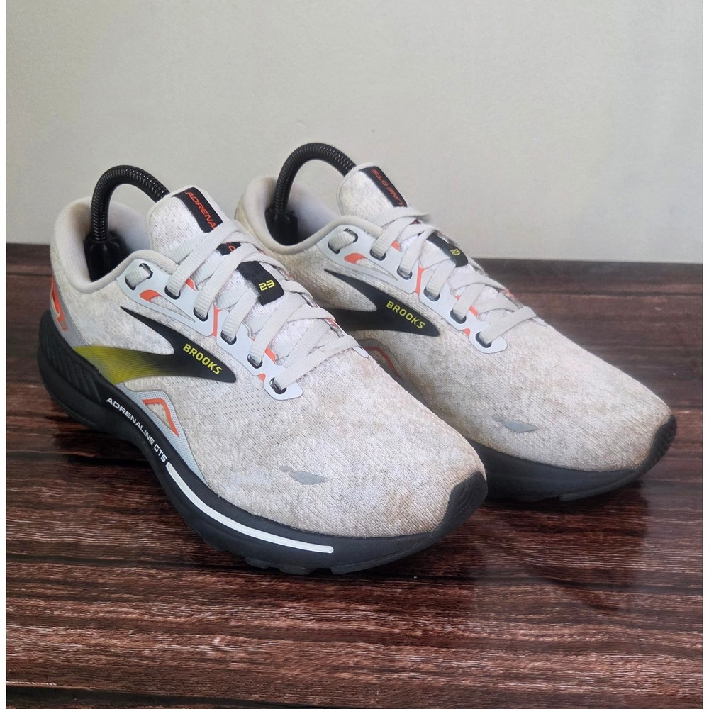 Brooks Adrenaline GTS 23 Mens Running Shoes Grey Orange Black 1103911D017 Size 8